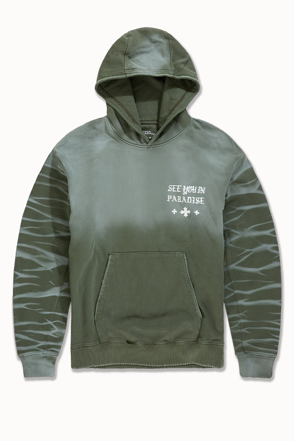 Jordan Craig Tonal Washed Pullover Hoodie- Olive