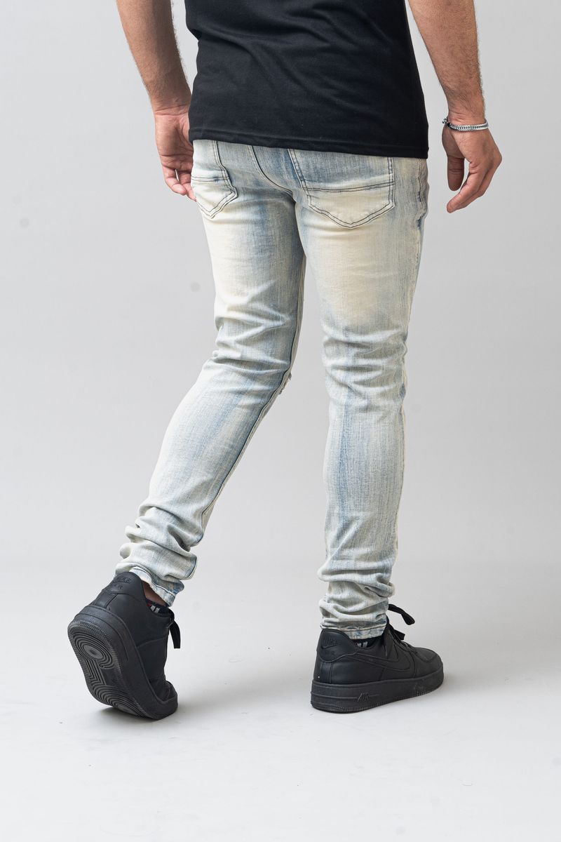 Dzatr '442'  Skinny Stretch Denim Jeans- Lt Vintage