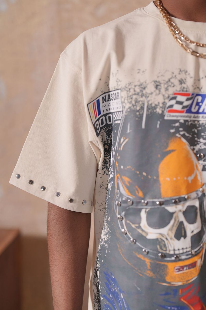 Elite Fast Washed Tee- Cream