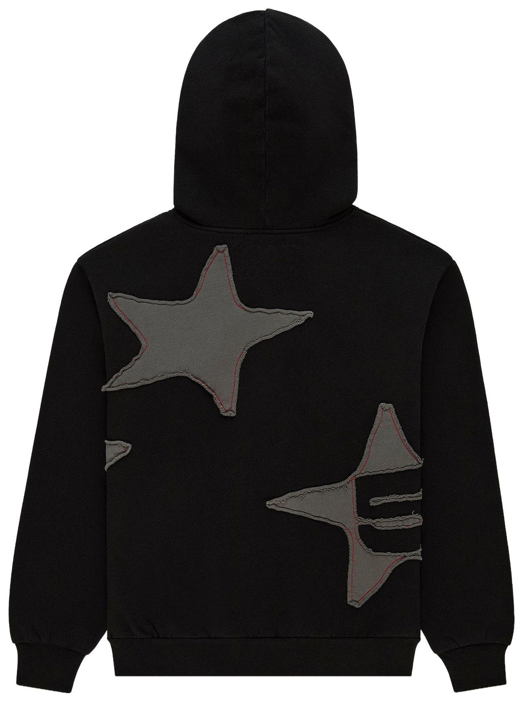 SP5DER 'Big Star' Zip Up Hoodie- Black