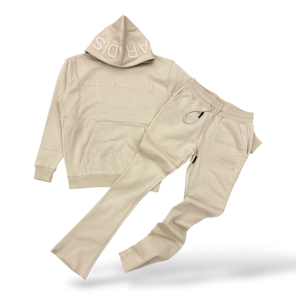 SYIP High Density Print Pullover Hoodie- Butter