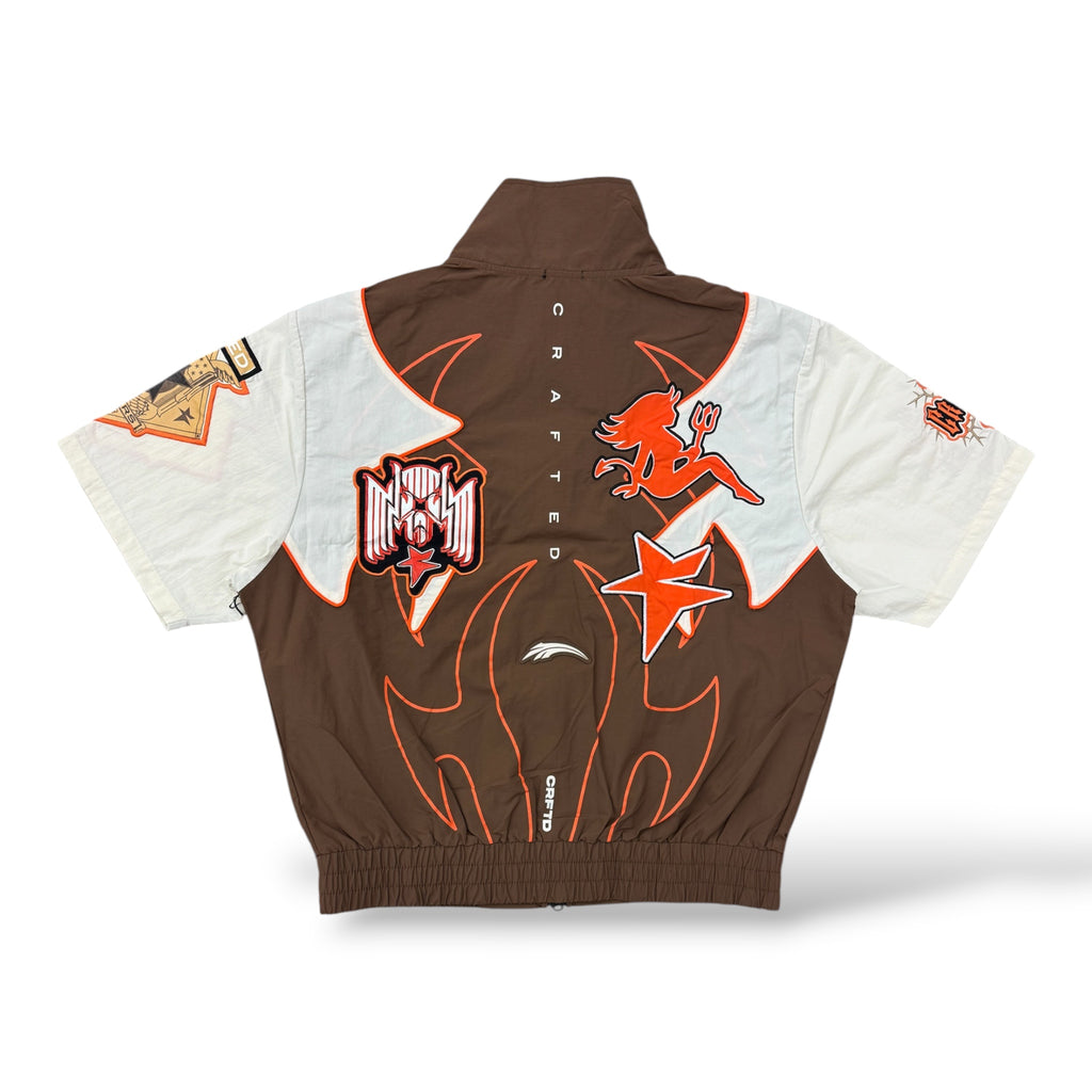 Crafted Fashion Nylon Shirt- Brown