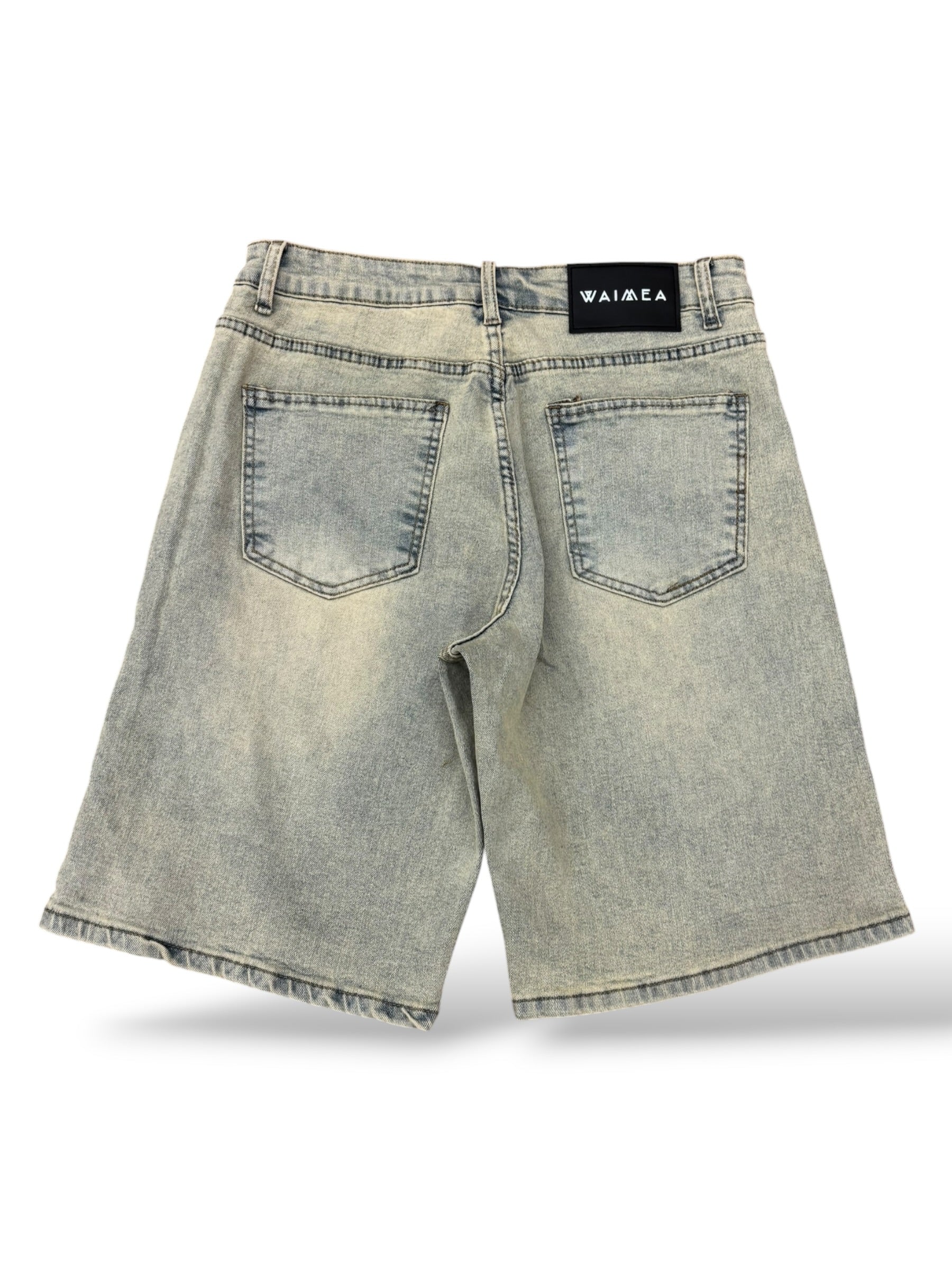 Waimea '560D' Jean Shorts- Grey Khaki Wash
