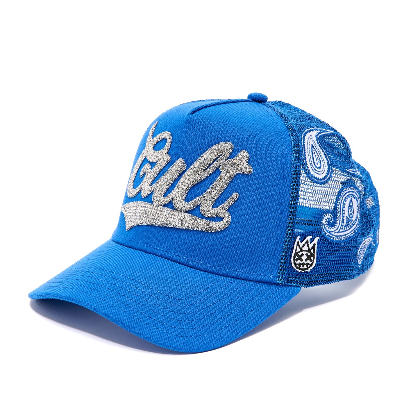 Cult Paisley Logo Mesh Back Trucker Hat- Royale Blue