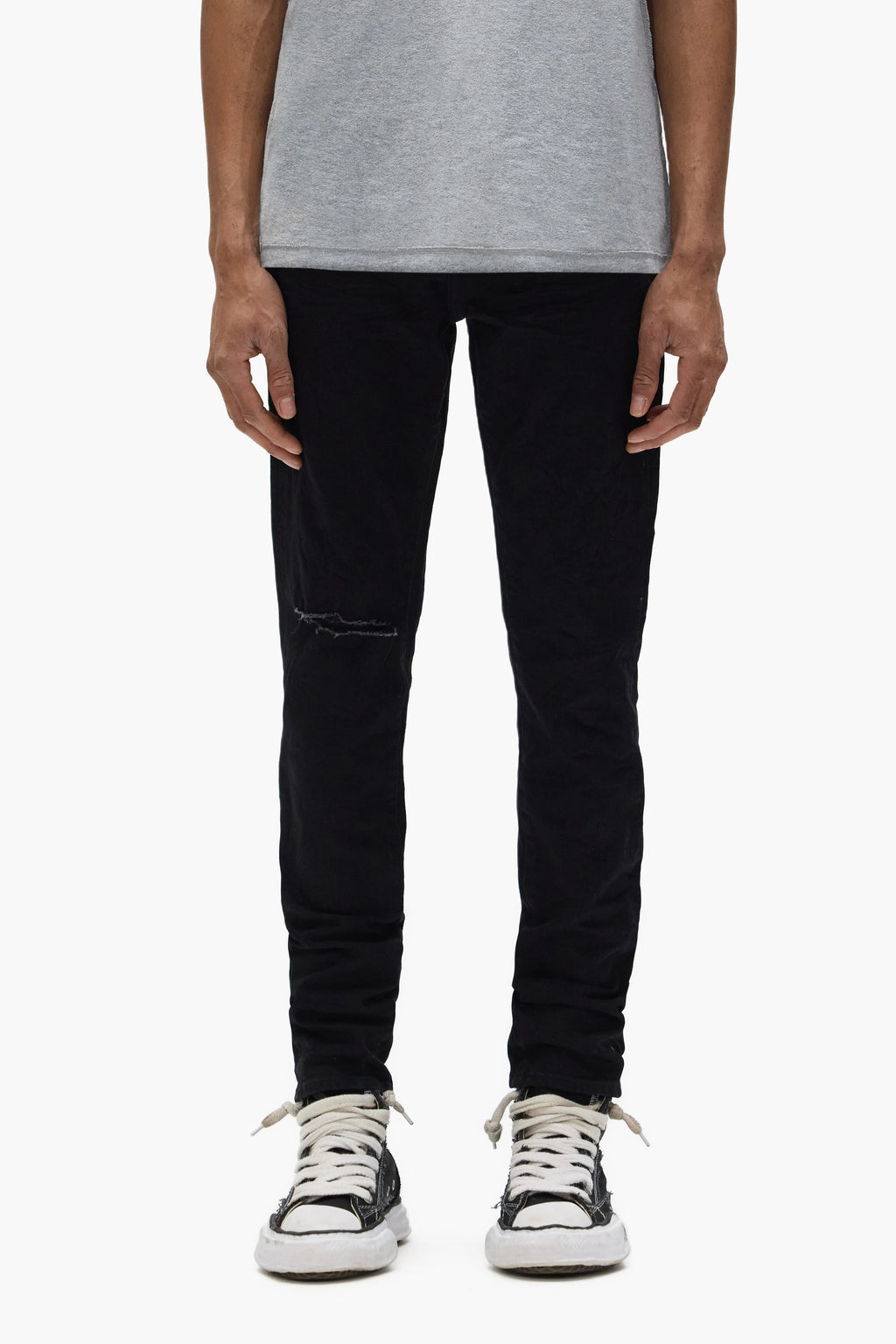 PURPLE P002-NDBR825 Slim Jeans- Black