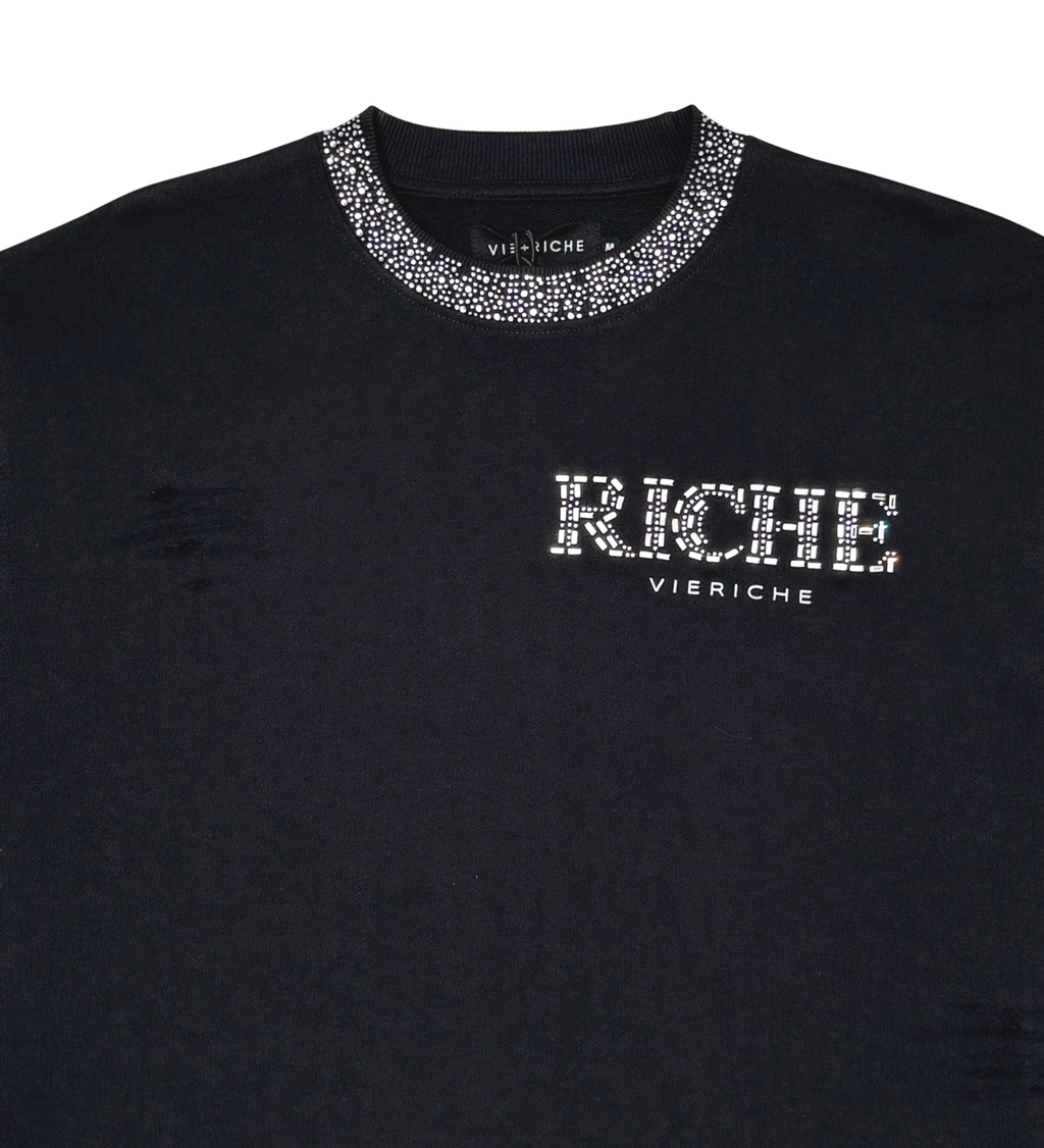 VIE RICHE Urban Legend Stone Crew- Black