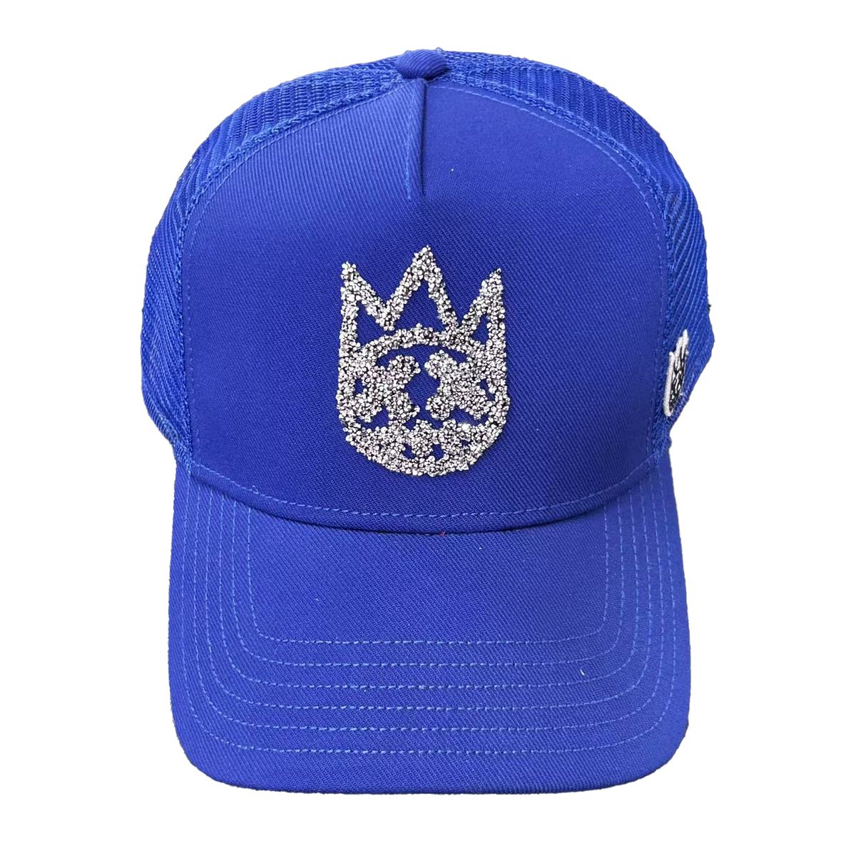 Cult Crystal Logo Mesh Back Trucker Hat- Blue