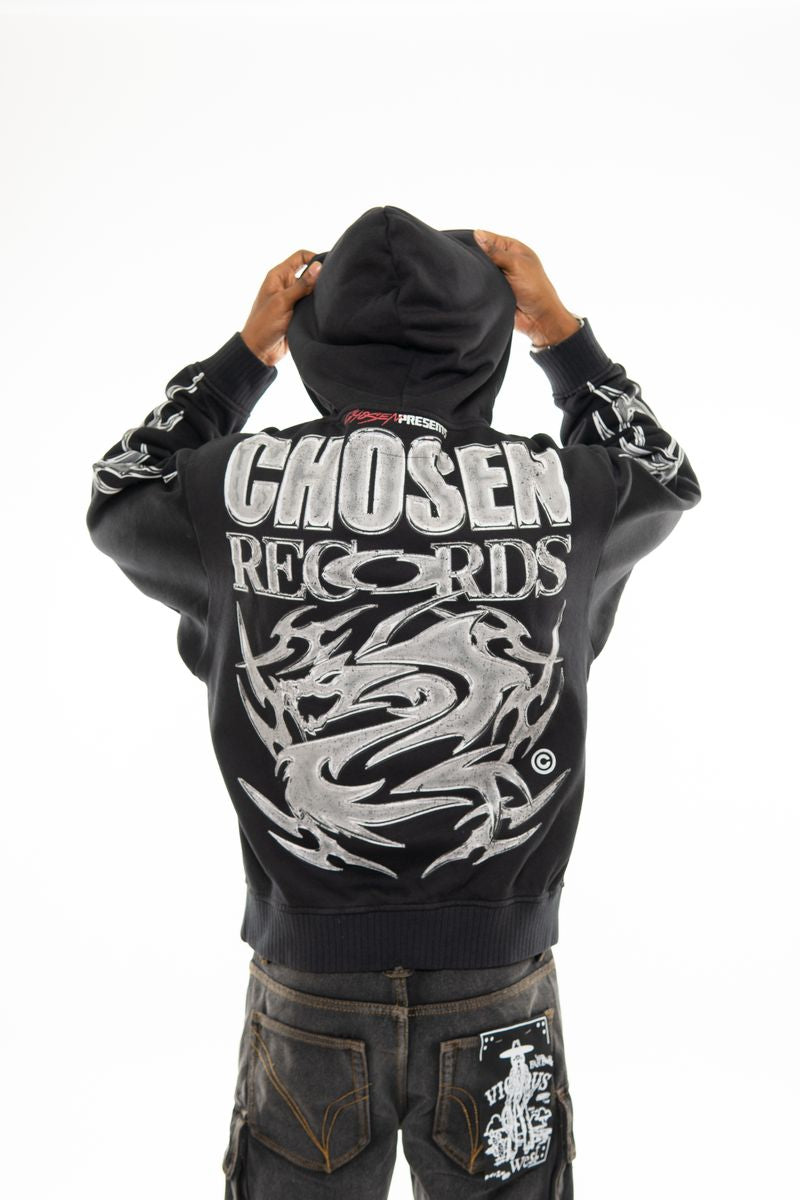 Oversized pull-over hoodie BLK3