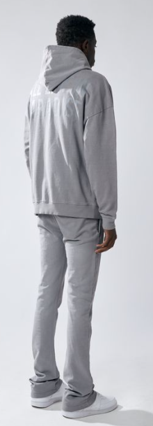 Urban Beast Sun Faded HD Print Hoodie- Grey