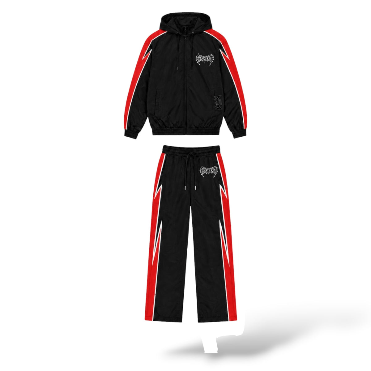 Shattered 'Nylon' Track Jacket- Red