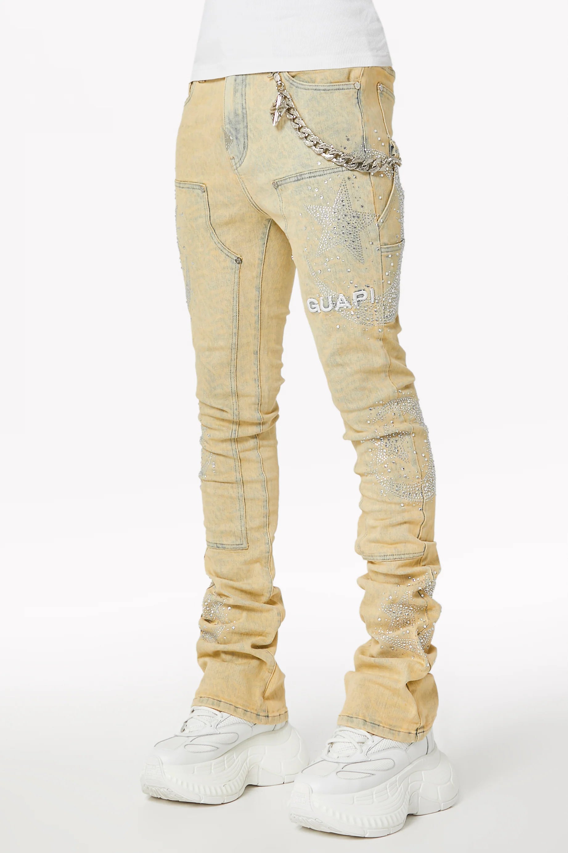 GUAPI Vintage Calligraphy Denim
