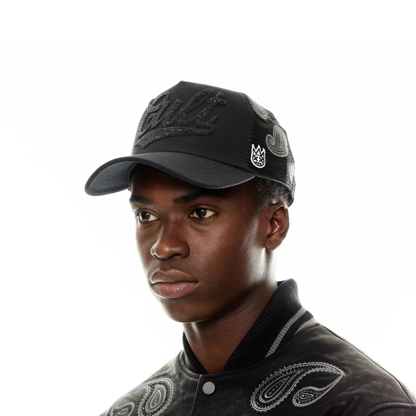 Cult Paisley Logo Mesh Back Trucker Hat- Blk