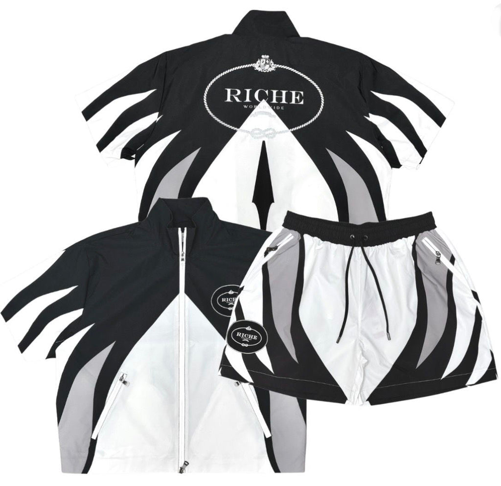 Vie Riche Aeon SS Shorts- Black/White