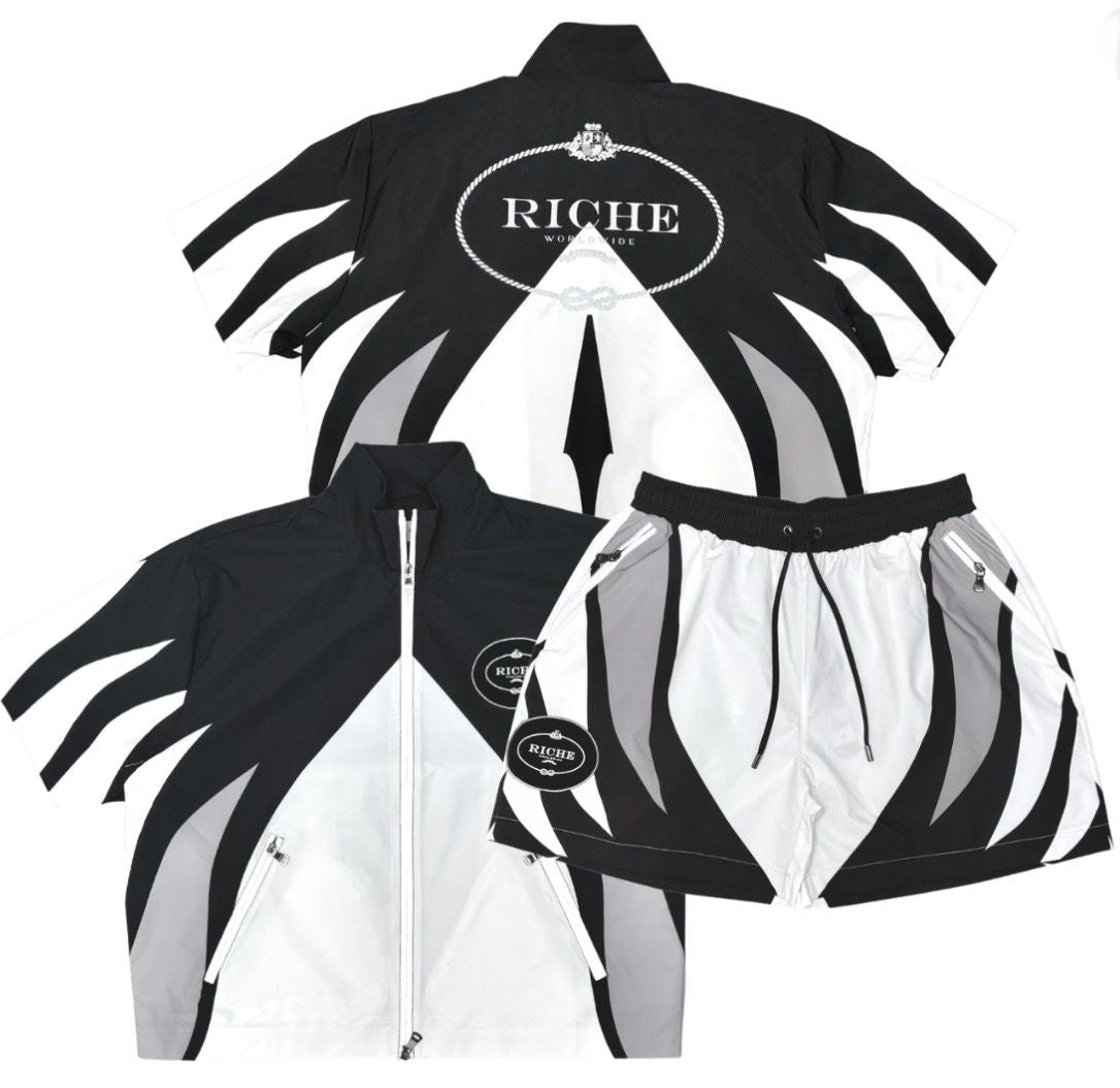 Vie Riche Aeon SS Shorts- Black/White