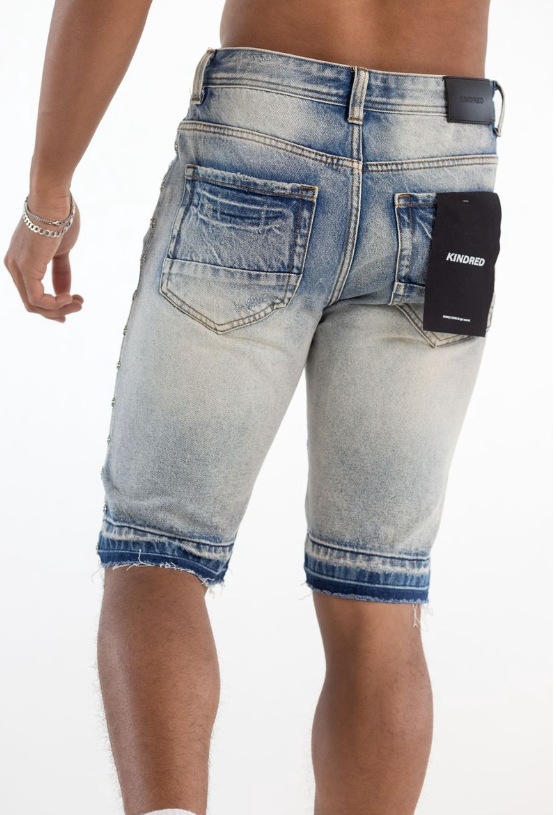 Kindred 'Studded' Denim Shorts- Blue