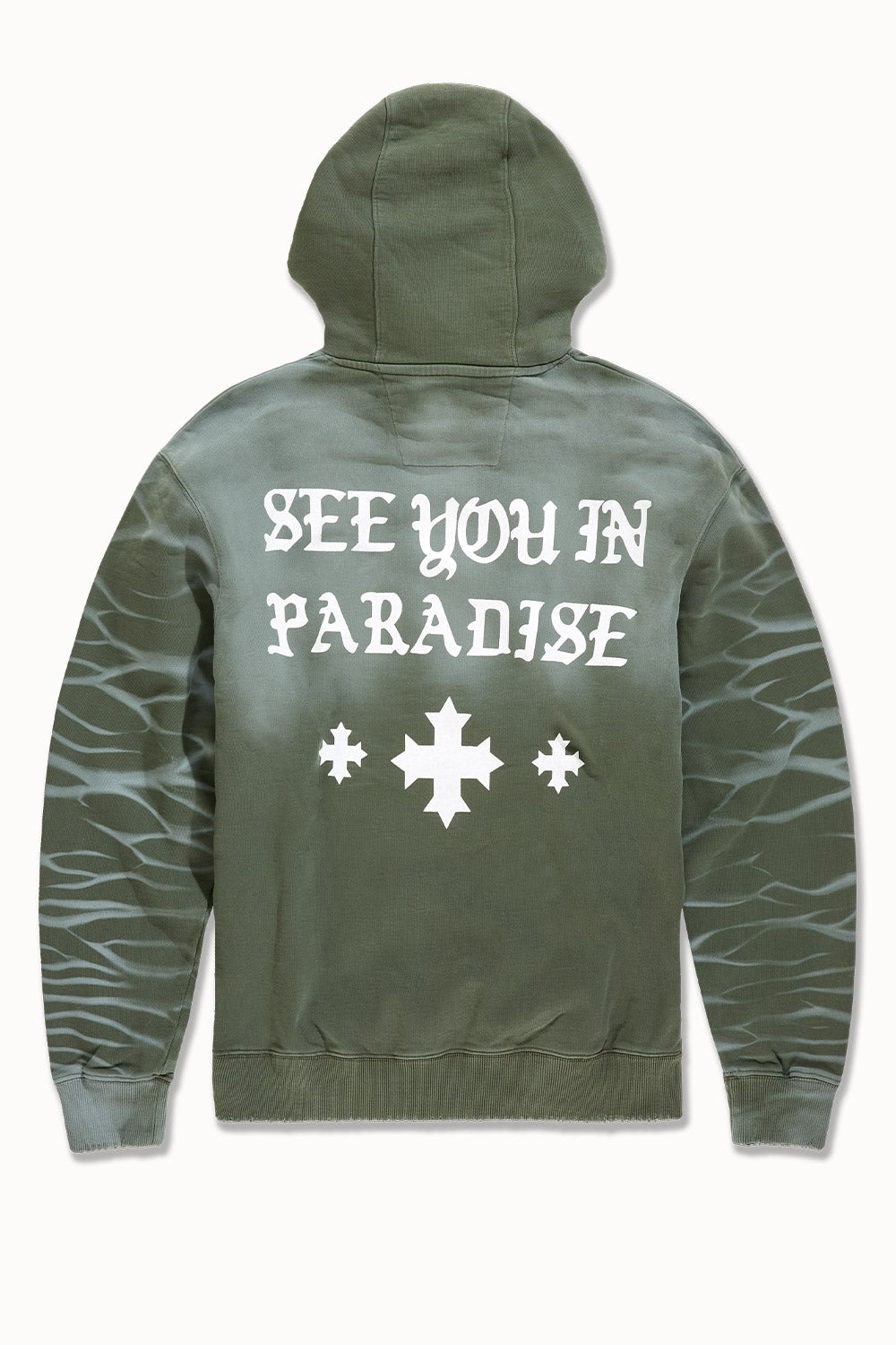 Jordan Craig Tonal Washed Pullover Hoodie- Olive