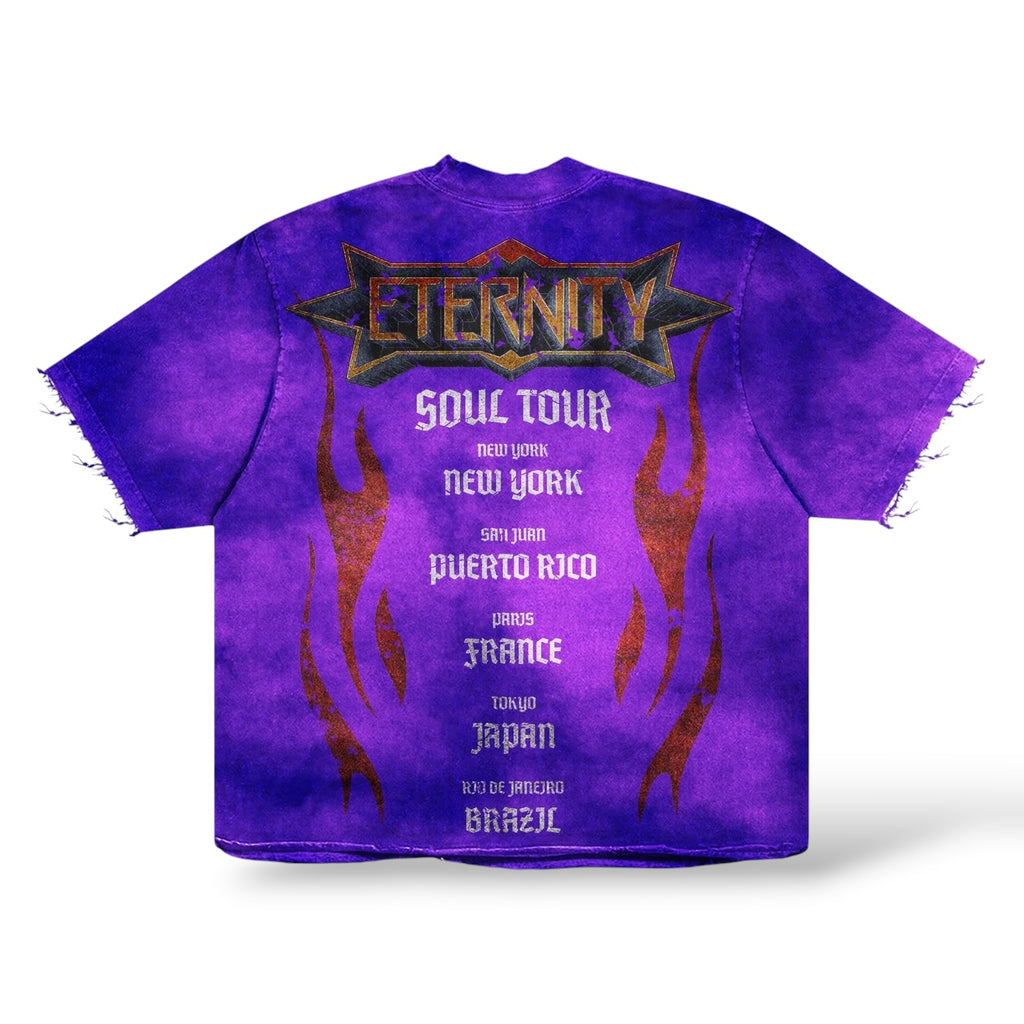 Fly As Eli 'Soul Tour' Cropped T-Shirt- Purple