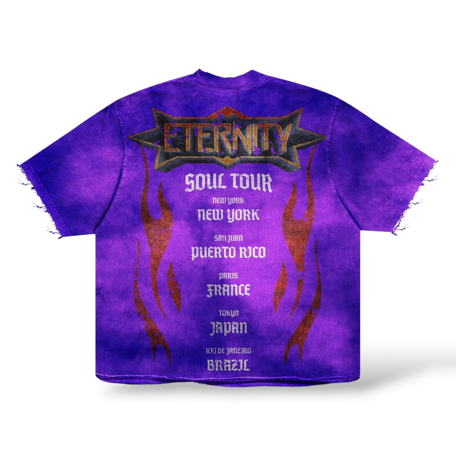 Fly As Eli 'Soul Tour' Cropped T-Shirt- Purple