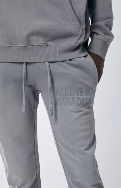 Urban Beast Sun Faded HD Print Sweats- Grey