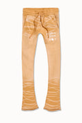 Jordan Craig Tonal Washed Stacked Sweatpants- Camel