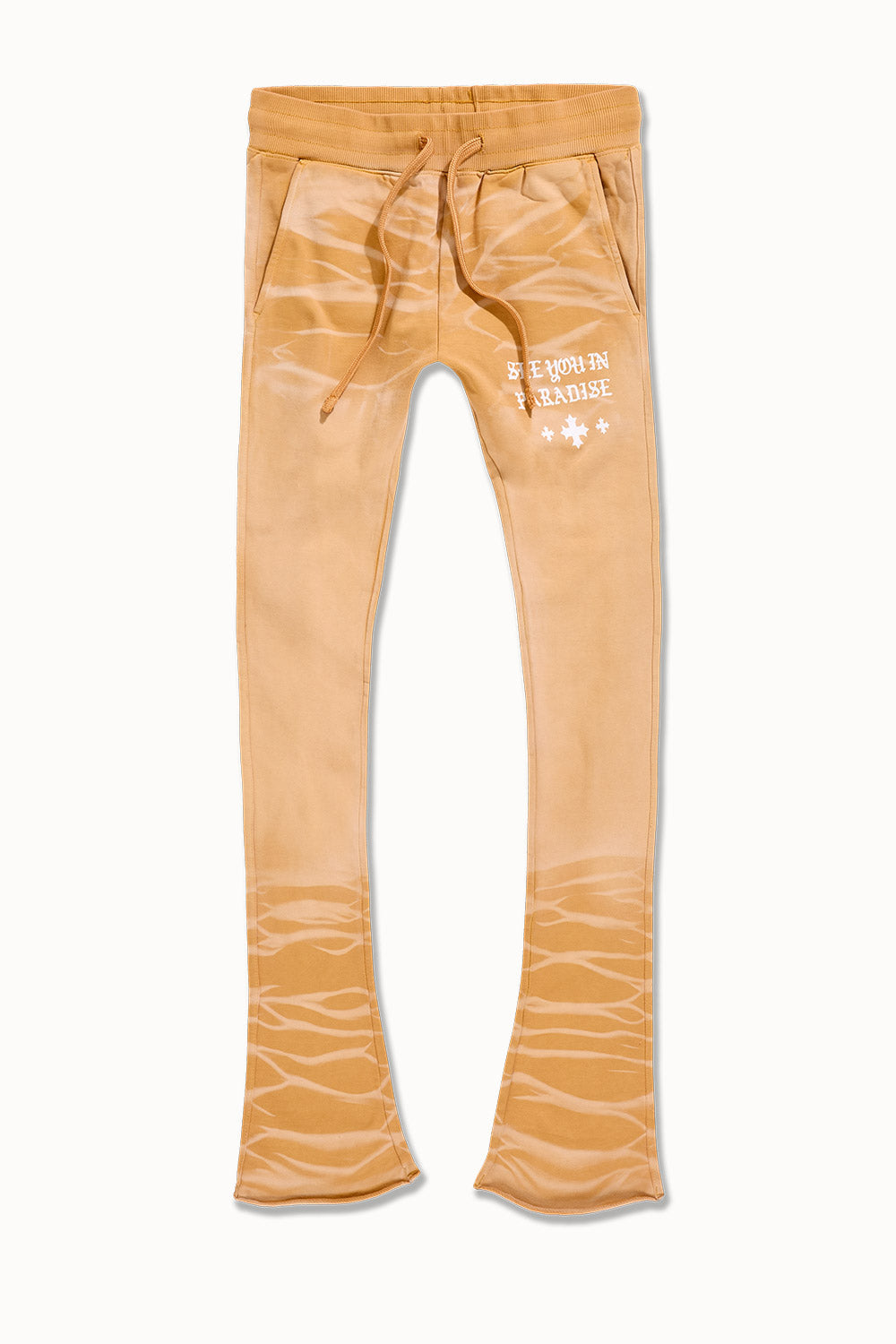 Jordan Craig Tonal Washed Stacked Sweatpants- Camel