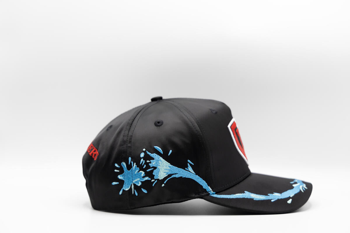Gth No Outsider Aqua Time Snapback Cap- Black