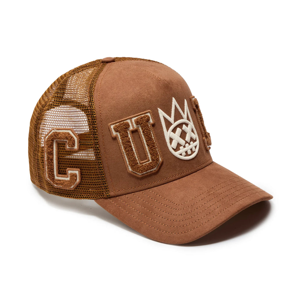 Cult Logo Mesh Back Trucker Hat 'Cult Chenille Suede'- Chocolate