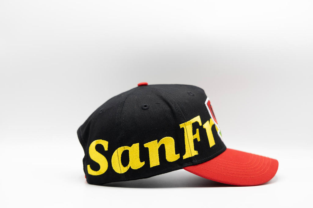 Gth Bold San Francisco All Around Snapback Cap- Black Red