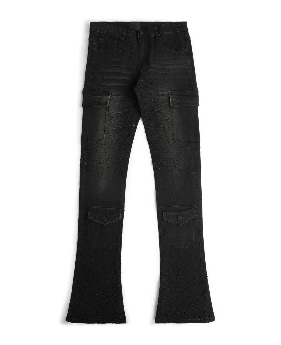 Supply Sinner Flare Jeans- Blk Wash