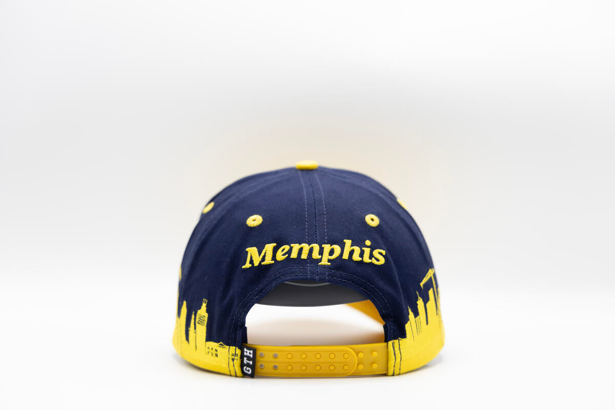 Gth Memphis Skyline Snapback Cap- Navy Yellow