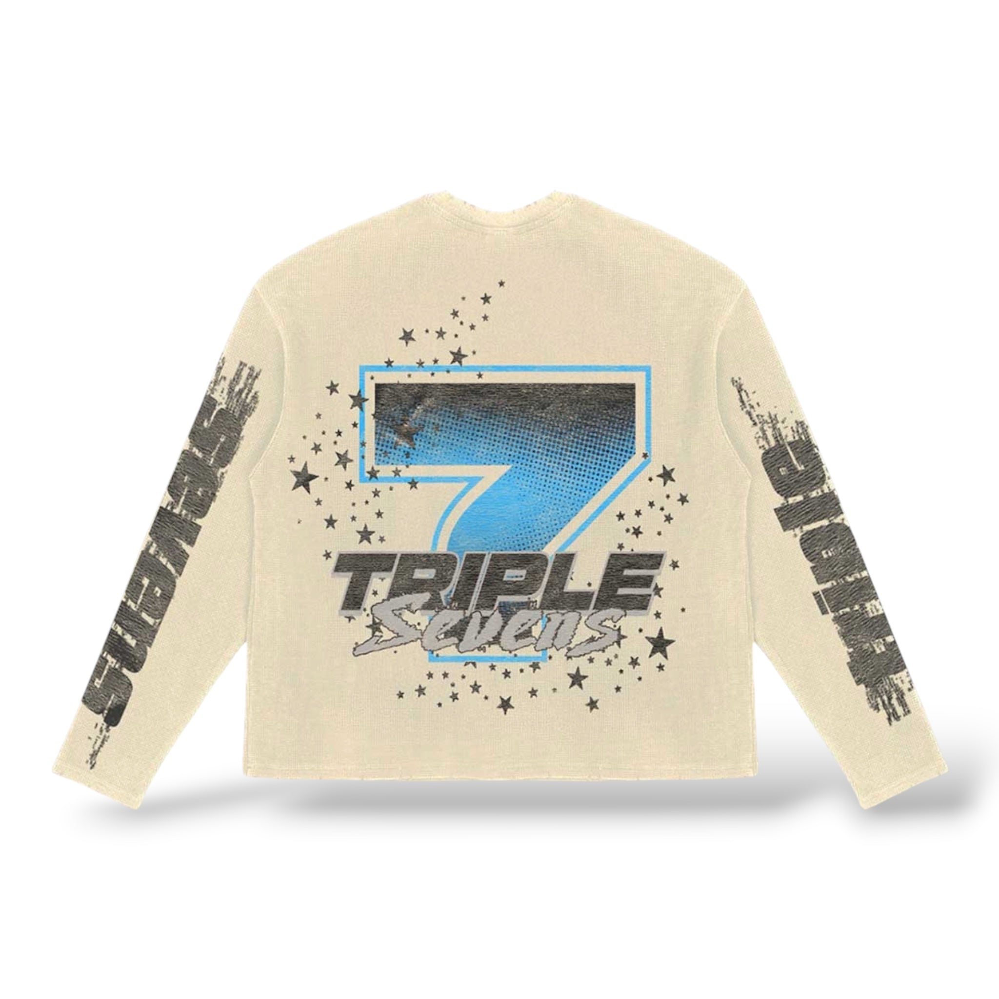 Triple 7 'All Star V2 Knit' LongSlevee- Cream