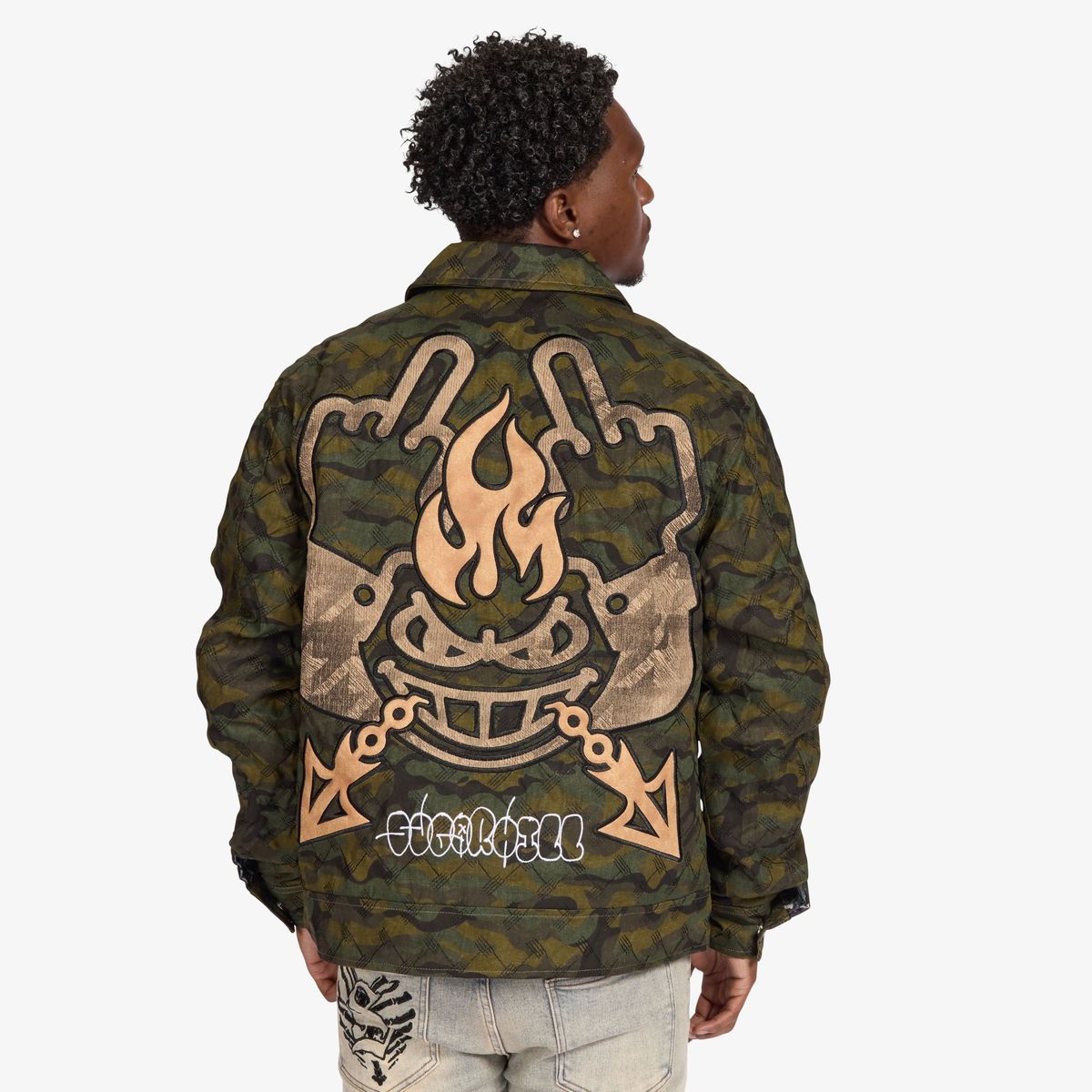 Sugarhill 'Franz' Trucker Jacket- Scrunch Camo
