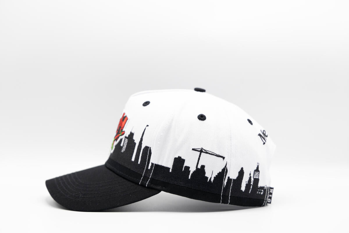Gth Memphis Skyline Snapback Cap- White Black
