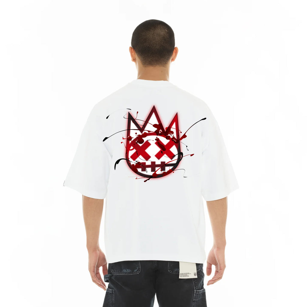 Cult 'Blood Logo' Oversized Short Sleeve T-Shirt- White