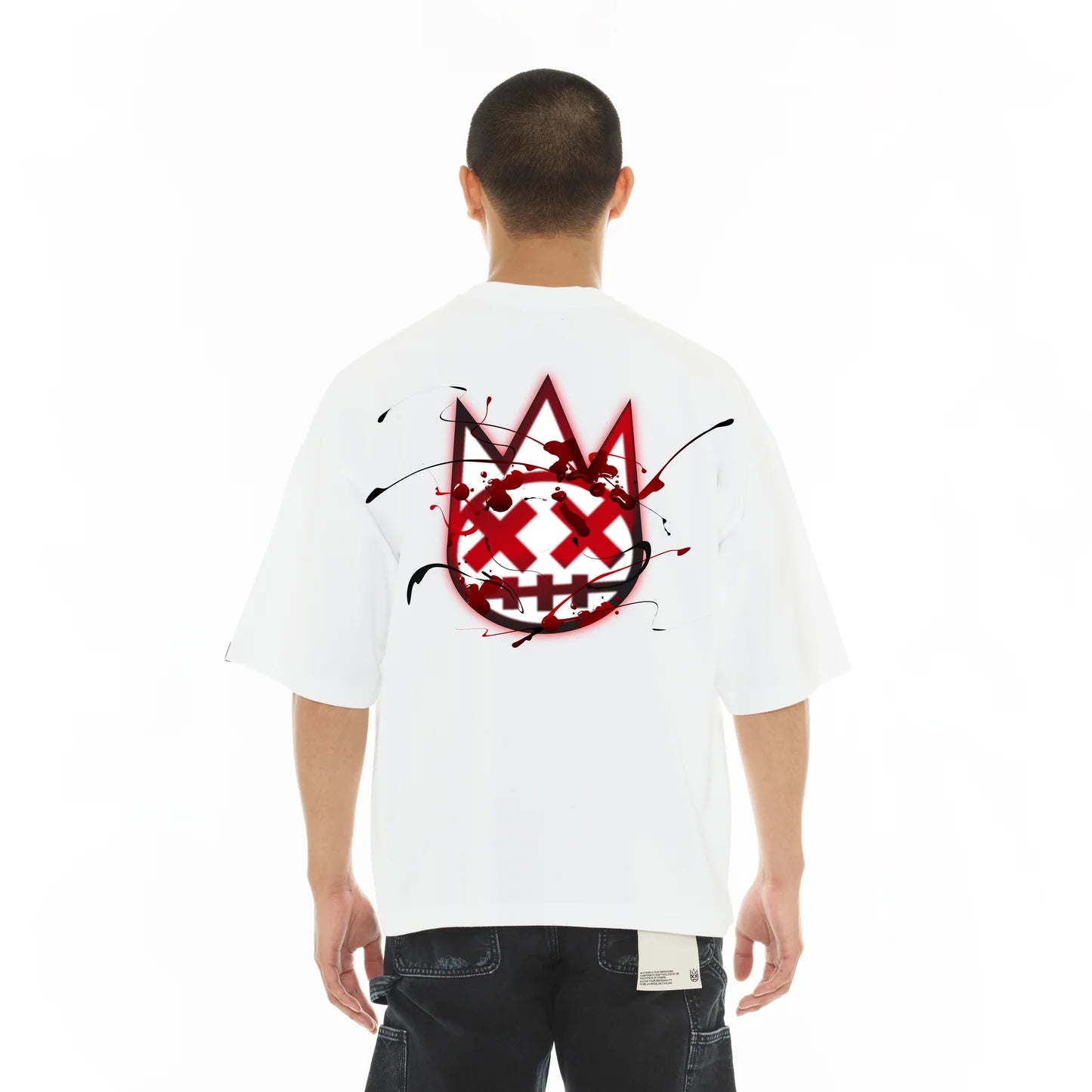 Cult 'Blood Logo' Oversized Short Sleeve T-Shirt- White
