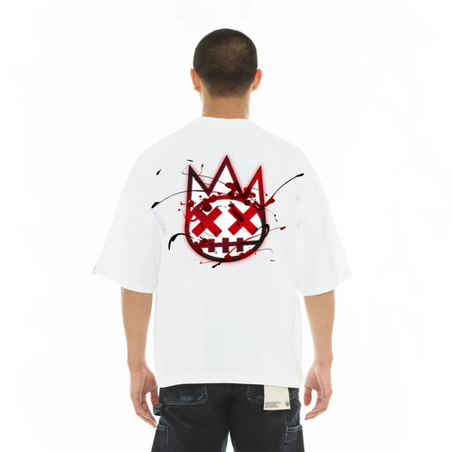 Cult 'Blood Logo' Oversized Short Sleeve T-Shirt- White
