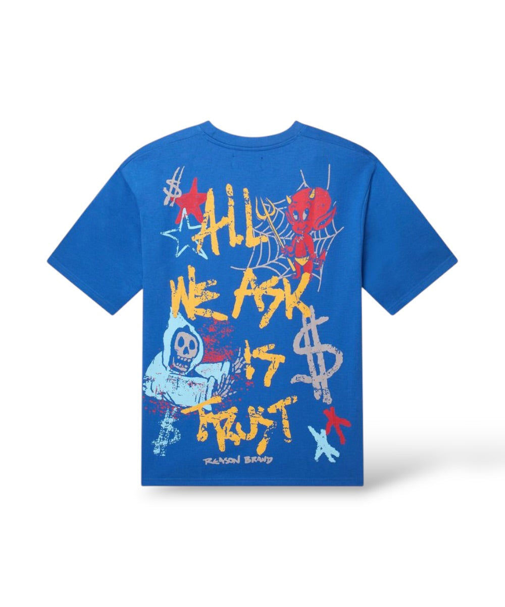 Reason 'Trust' Heavy Terry T-Shirt (714)- Blue