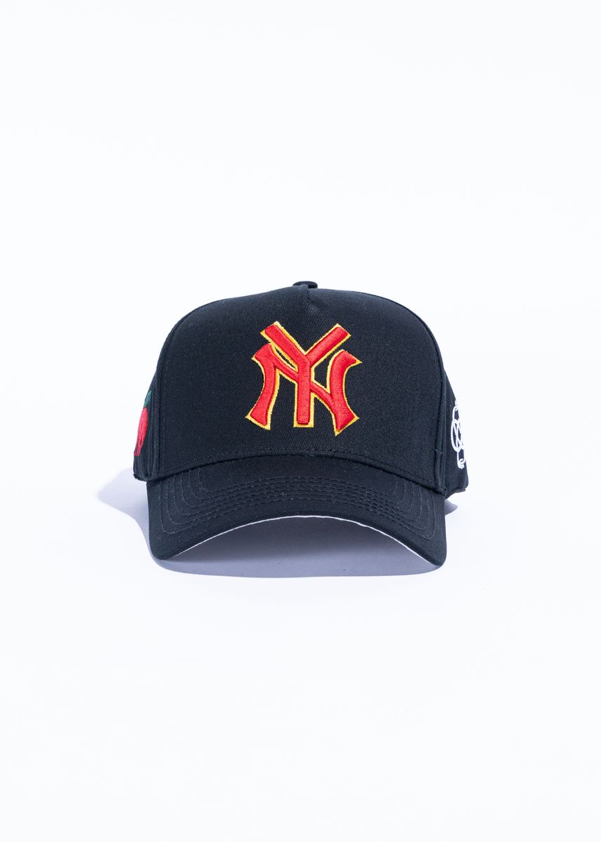 Reference 'NY' Hat- Black/Red/Gold
