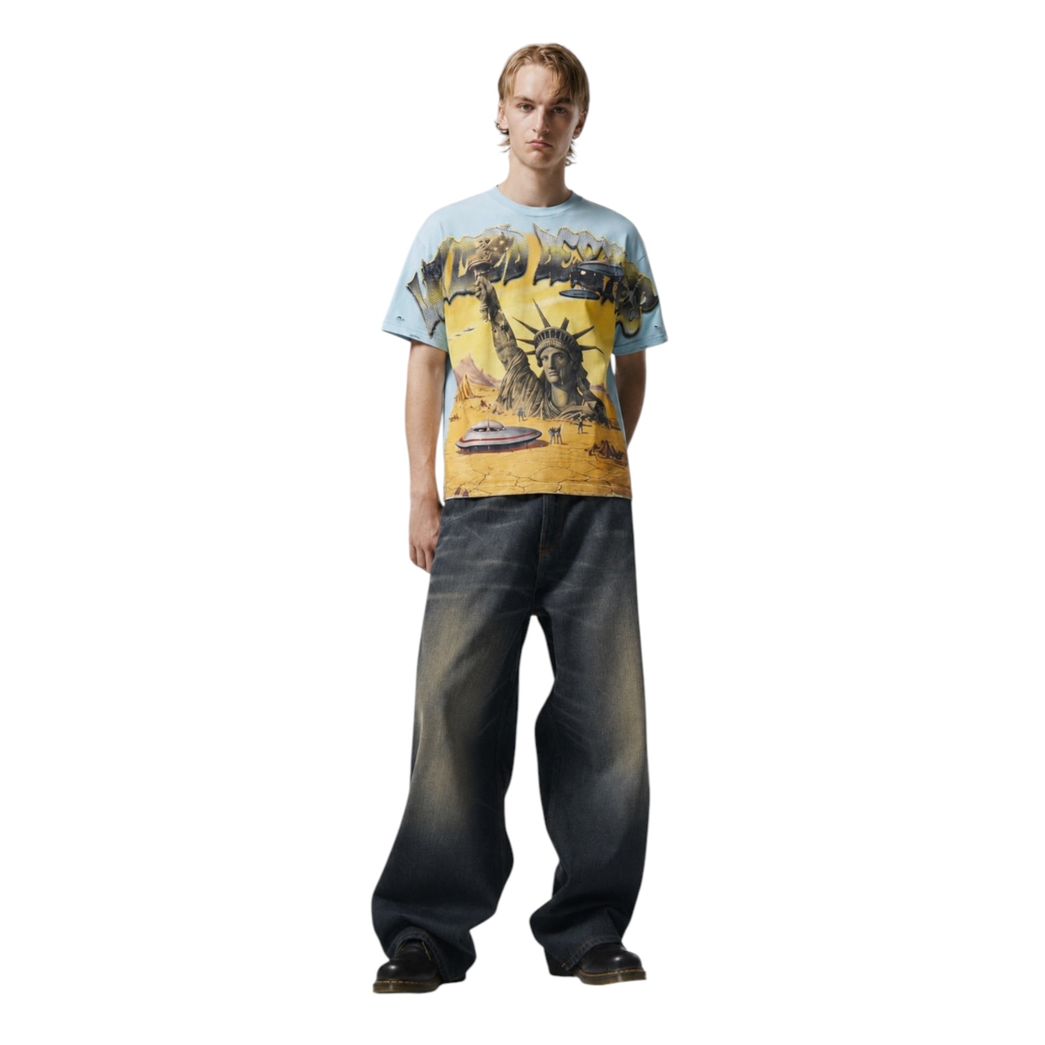 Vtilted 'Dune' T-Shirt- Lt Blue
