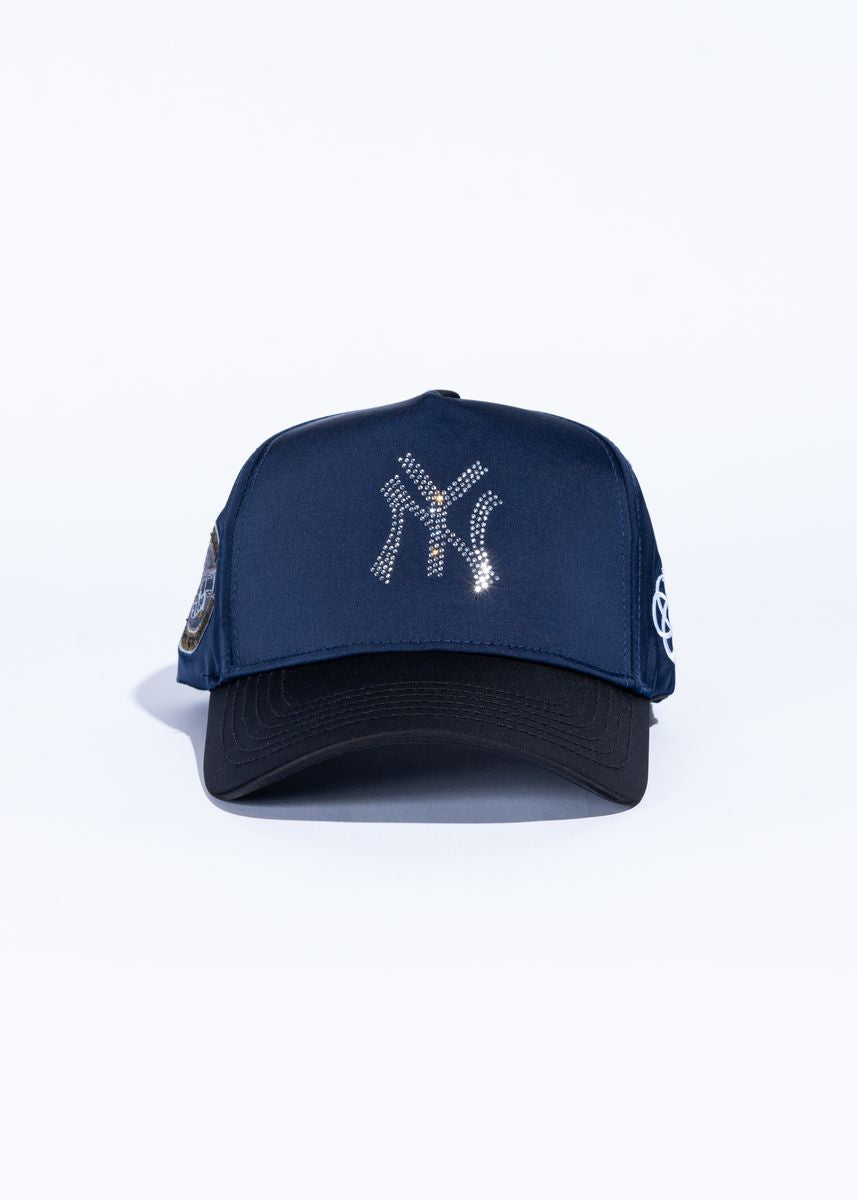 Reference NY Crystals- Navy Satin/Black
