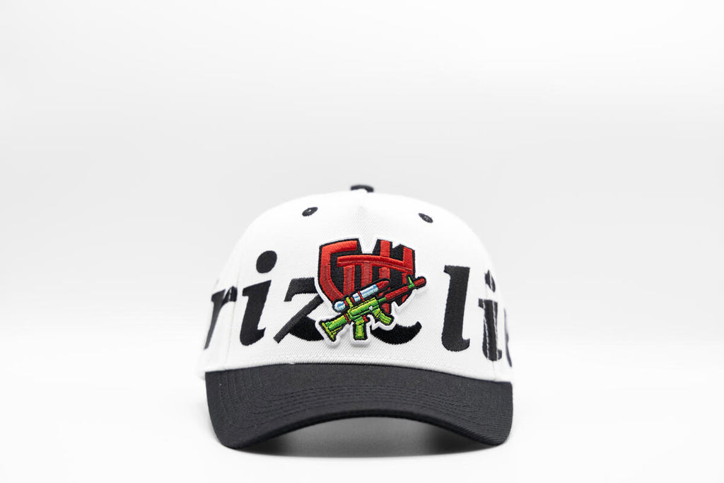 Gth Bold Grizzlies All Around Snapback Cap- White Black