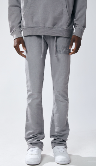 Urban Beast Sun Faded HD Print Sweats- Grey
