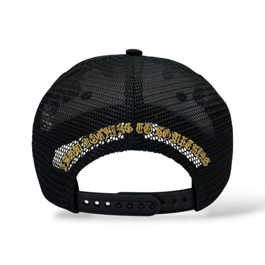 Hudson 'V2 Diamond 777' Suede Trucker Hat- Black/Gold