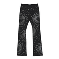 Vicious Embellished Rhinestone Stack Denim- Blk