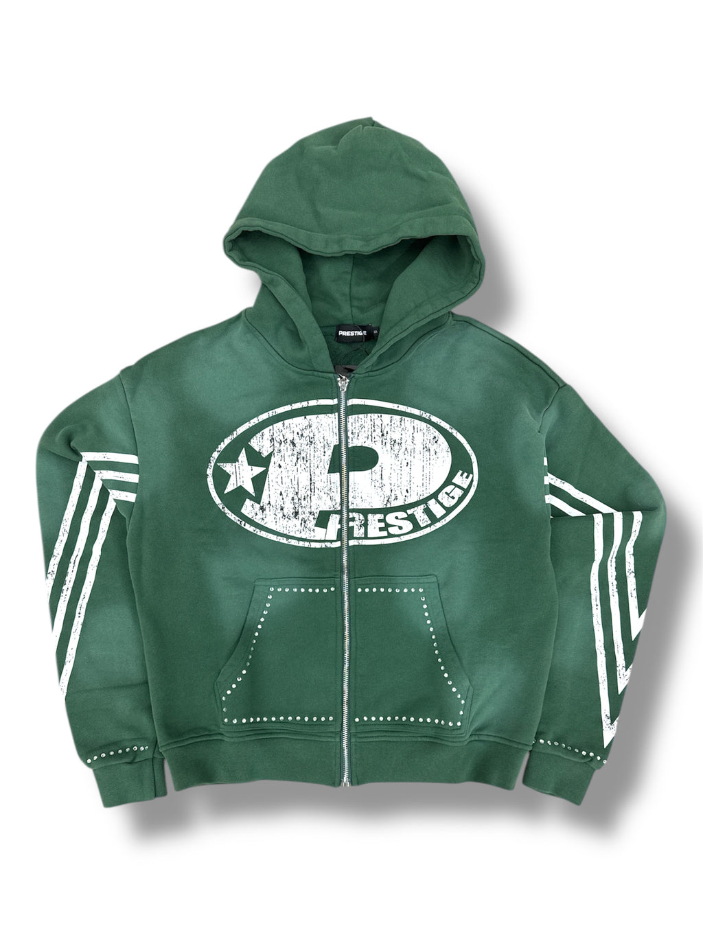 Prestige Big P Zip Up Hoodie-Green