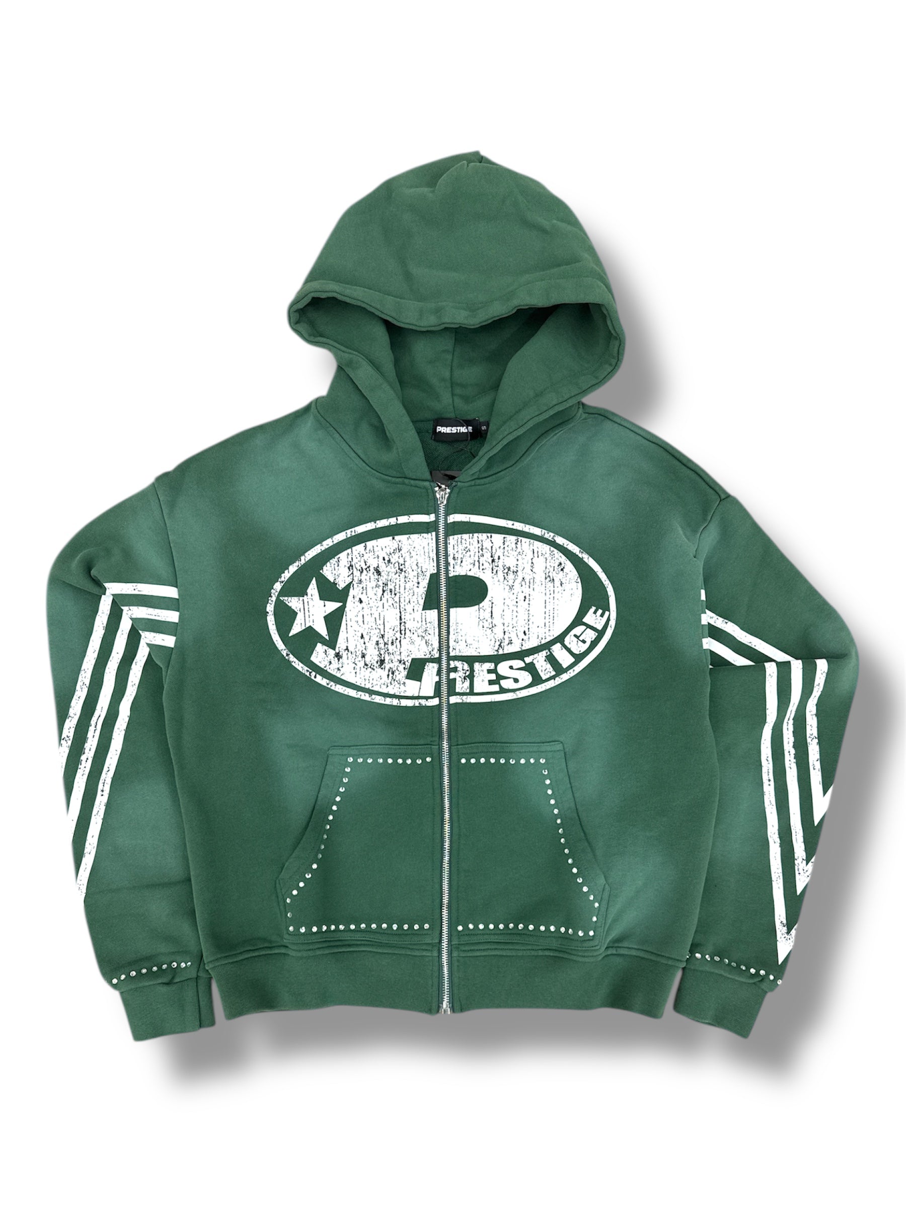 Prestige Big P Zip Up Hoodie-Green
