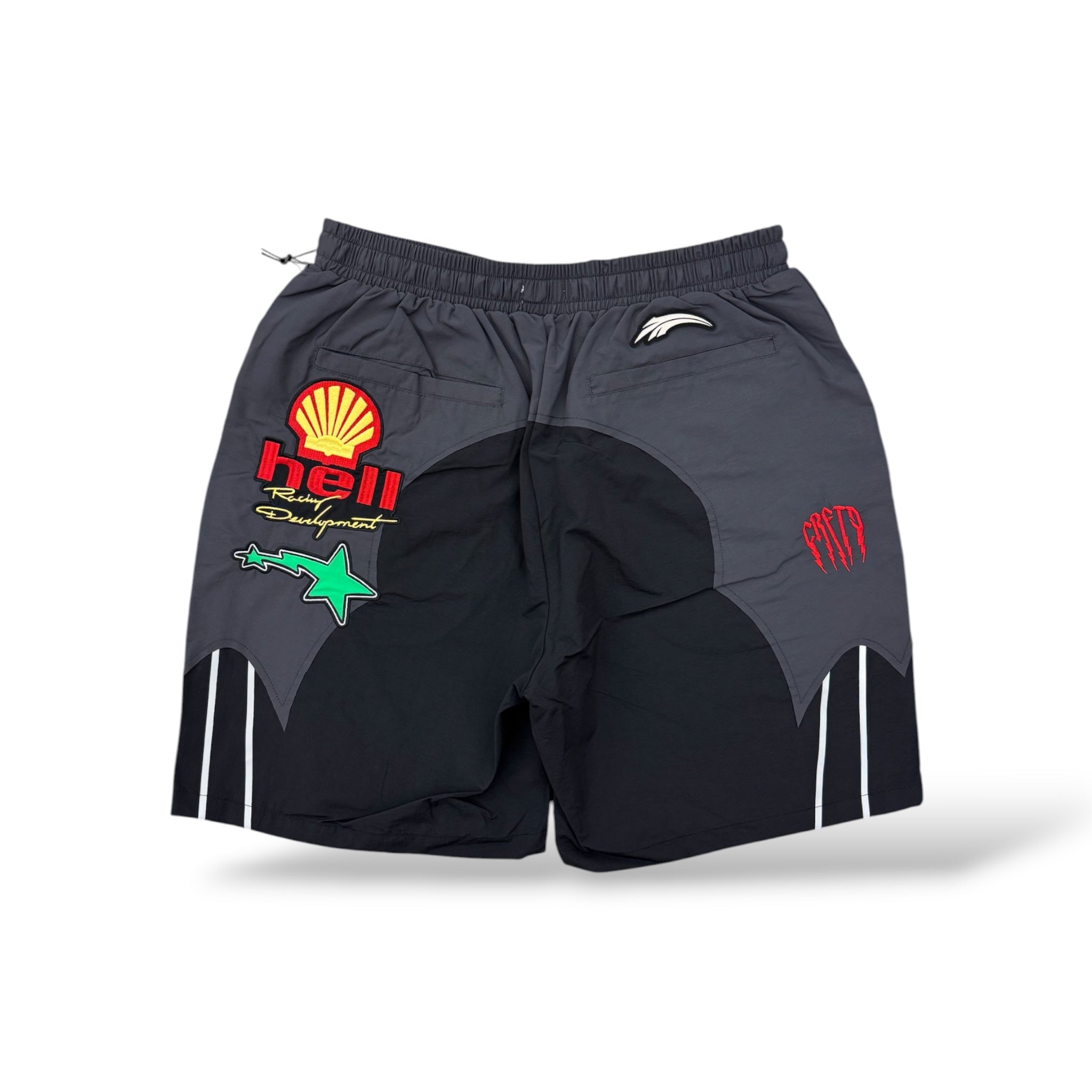 Crafted Fashion Nylon Shorts- Black