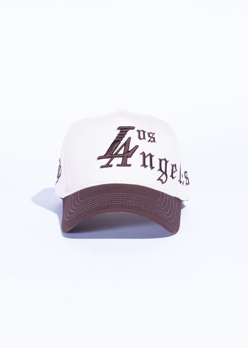 Reference 'Paradise La Script' Hat- Cream/Brown