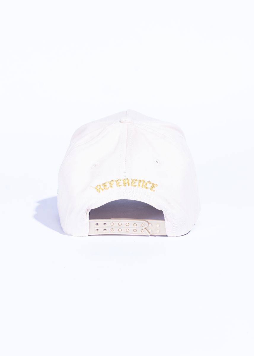 Reference 'Paradise La Script' Hat- Cream/Brown