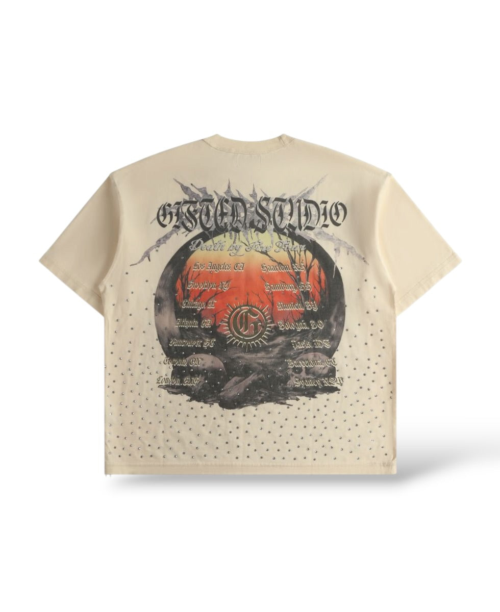 GFTD 'By Fire' T-Shirt- Bone
